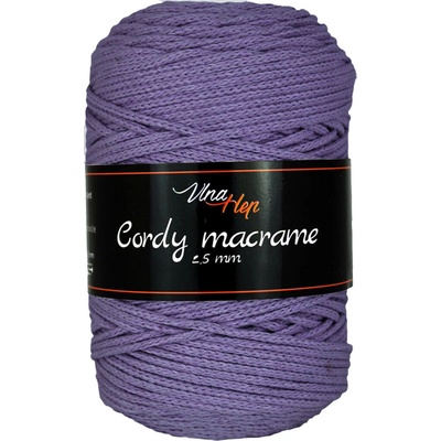 Vlna - Hep Cordy macrame 2,5 mm 8051 světlá levandulová