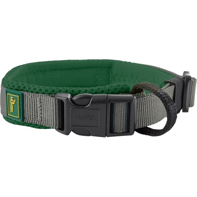 HUNTER Нашийник за куче Hunter Halsung Maldon Dog collar - Dunkelgrün / Grau - размер S 25-35 x 1, 5 cm (057-0418-0111)