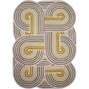 Flair Rugs Зелен ръчно изработен вълнен килим 160x230 cm Spiral Shaped - Flair Rugs (503119381141)