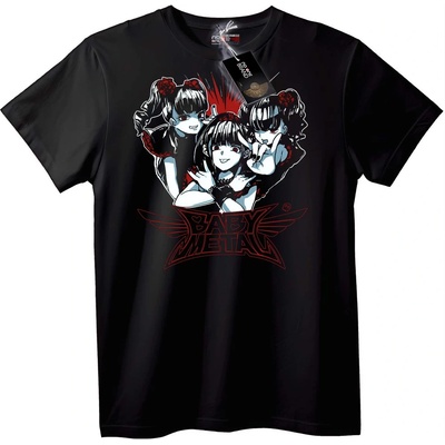 NOONEBRAND Тениска Baby Metal аниме - 2XL, White