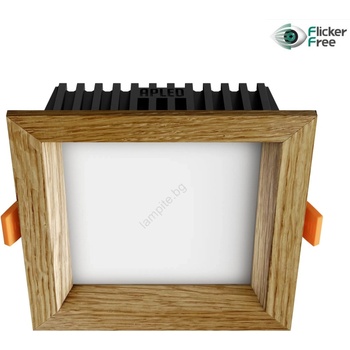 APLED - LED Лампа SQUARE WOODLINE LED/6W/230V 3000K 12x12 см дъб масивнo дървo (AP0198)