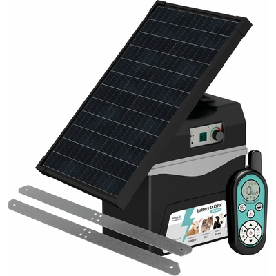 Bateriový RF zdroj fencee battery DUO RF BDX30 s ovladačom + solární panel 30 W + držiak