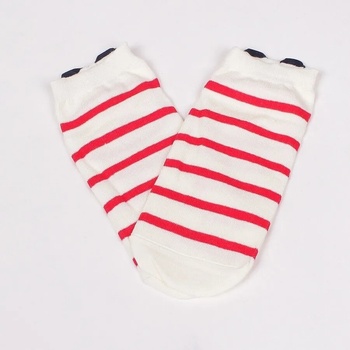 Image 1 of Детски чорапи в бяло с червено райе