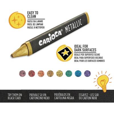 Carioca metalické voskovky 8 ks
