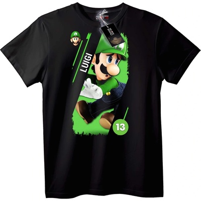 NOONEBRAND Тениска Luigi - Super Mario Герой - S, Black