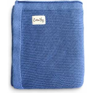 Cotton Hug Памучно одеяло Cotton Hug - Органик, 80 х 100 cm, синьо (CH121) - baby