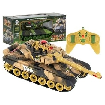 KIK RC tank T-80 No.9995 s dobíjacím packom USB+adaptér 2,4 GHz piesková RTR 1:32