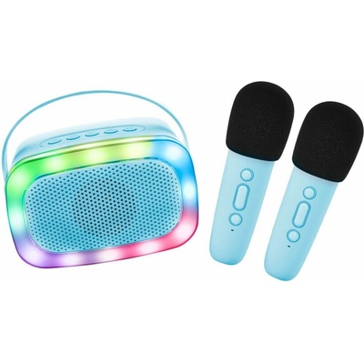 Bluetooth Karaoke párty set 2 mikrofóny Blue