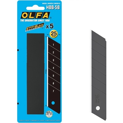 OLFA Brity do olamovacieho noža čierne 25mm HHB-5B