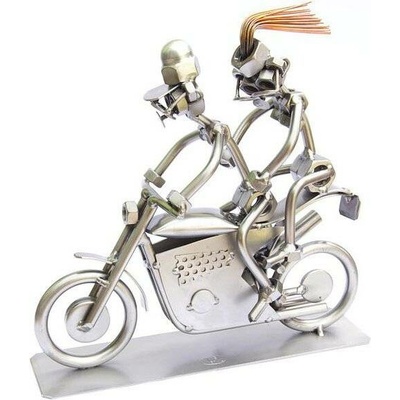 Kovová figurka Motorka Duo 19 cm