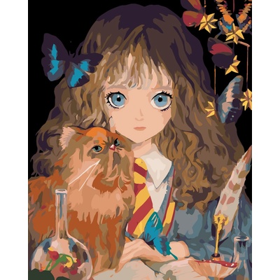ZUTY Malování podle čísel HERMIONA A KŘIVONOŽKA HARRY POTTER 40 x 50 cm