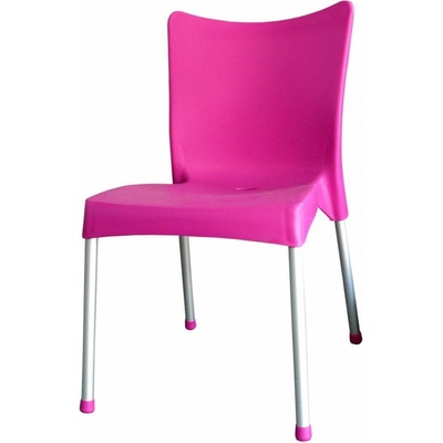 Mega Plast, plastová židle VITA (AL nohy), 82,5 x 48 x 55 cm, stohovatelná, růžová