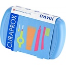 Curaprox Travel Set zubná kefka + CPS medzizubné kefky 2 ks + zubná pasta 10 ml darčeková sada, modrý