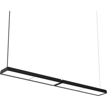 Louis Poulsen Висяща лампа Slim Box Suspended Double LED 3000K с микропризматичен дифузер Управление за осветление Dali черна (5741104862)