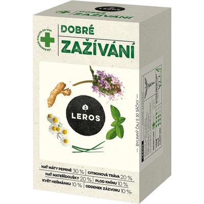 Leros Dobré zažívání bylinný čaj pro podporu správného trávení 20 x 1,5 g