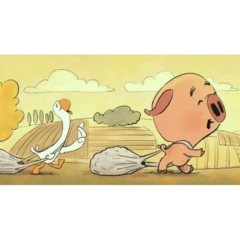 Diafilmgyártó Kft Прасето и патето на разходка с диапозитиви (d34105623)