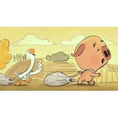 Diafilmgyártó Kft Прасето и патето на разходка с диапозитиви (d34105623)