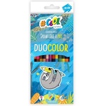 Victoria Комплект цветни моливи, триъгълни, с двоен край, COOL BY VICTORIA "Duocolor", 24 различни цвята