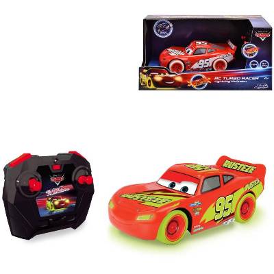 Dickie RC Auto Blesk McQueen na vysílačku 2,4GHz ve tmě svítí na baterie