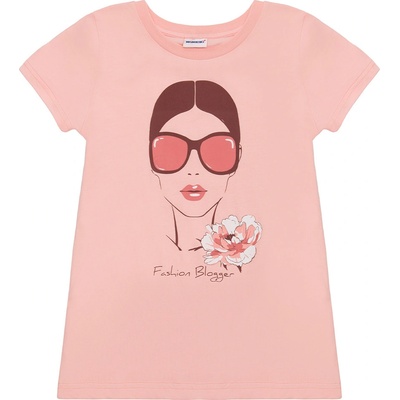 Winkiki Kids Wear Dívčí tričko Fashion Blogger - růžová