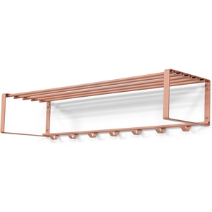 Spinder Design Метална стенна закачалка в цвят сьомга с рафт 100 cm Rex - Spinder Design (GW130-12)