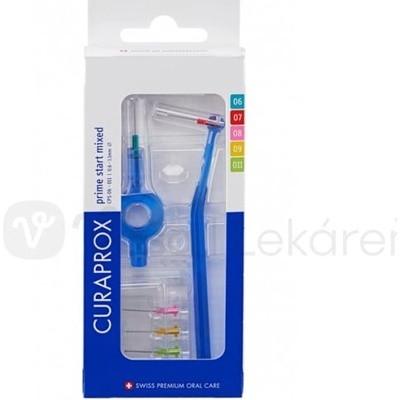 Curaprox CPS Prime Start Mixed medzizubné kefky 5 ks + handy držiak UHS 409 a UHS 470