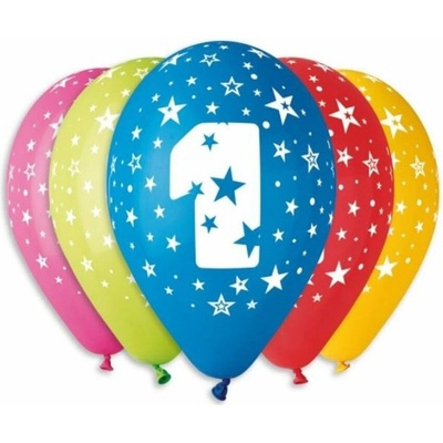 Balónky s potiskom čísla "1" v 30 cm SMART