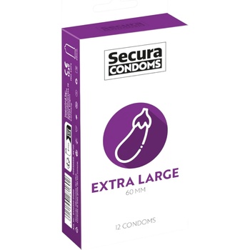Secura Патладжан - екстра голям презерватив - 60мм (12 бр. )
