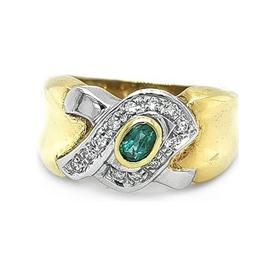Beny Jewellery zlatý se Smaragdem a diamanty 2011060