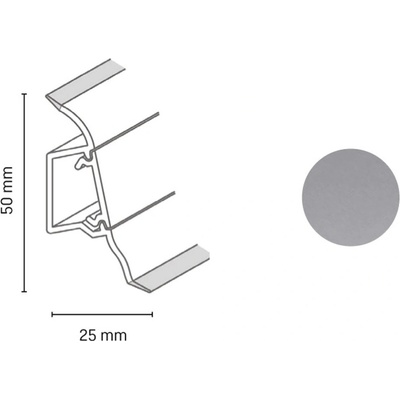 Döllken Profiles Lišta alu metalic SLK 50 50x25 mm 2,5 m