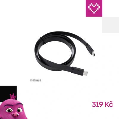 Akasa AK-CBUB46-10BK USB 3.1 Gen2 typ C na typ C, 1m, černý