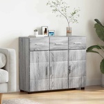 vidaXL Служебен шкаф FLORIN 88, 5 x 30, 5 x 73 см Сив Сонома (880317)