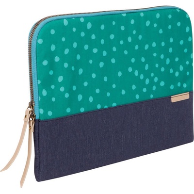 STM Дизайнерски ударо и водоустойчив калъф за iPad Pro 12.9 (2018), iPad Pro 12.9 (2020), iPad Pro 12.9 (2021), MacBook Air 11, MacBook 12, преносими компютри и таблети до 12.9 инча - STM Grace Sleeve (син-зелен) (stm-114-106K-47)