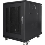 Lanberg Комуникационен шкаф, Lanberg rack cabinet 19" free-standing 15U/600x800 (flat pack) with mesh door black (FF01-6815-23B) - megamag