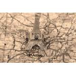 DIMEX ART Флизелинов фототапет айфеловата кула на картата 375 x 250 см