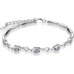 Silenti Jewelry Сребърна гривна "Постижение" - Лилав