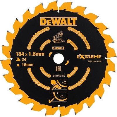 DeWALT DT1669 Pilový kotouč 184x16mm 24z ABT +7°