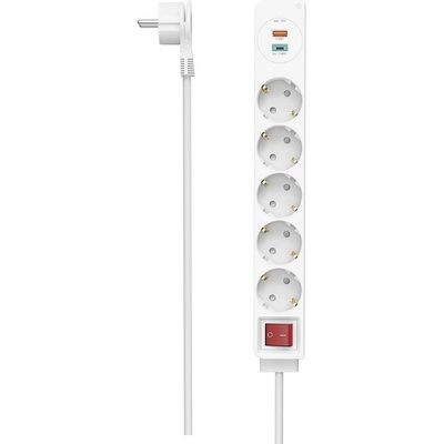 Hama Разклонител HAMA, 5 гнезда, 2x USB, 223186 (HAMA-223186)