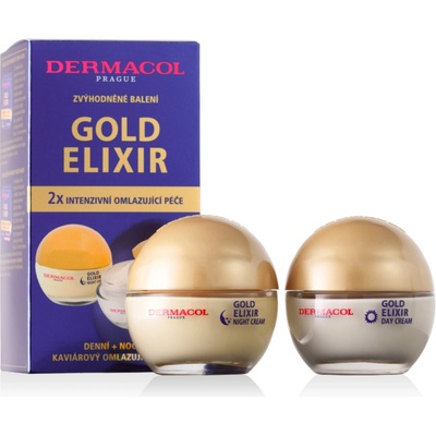 Dermacol Gold nočný omladzujúci krém s kaviárom 50 ml + denný omladzujúci krém s kaviárom 50 ml