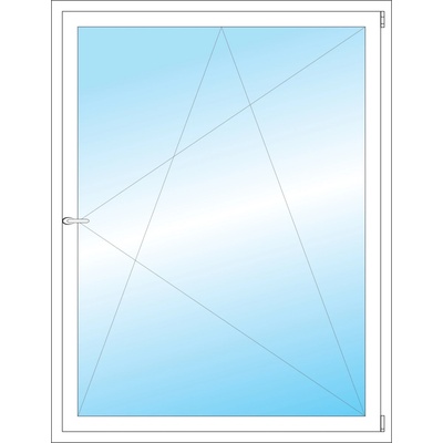 OKNA HNED Plastové okno 124x161 cm bílé otevíravé a sklopné pravé