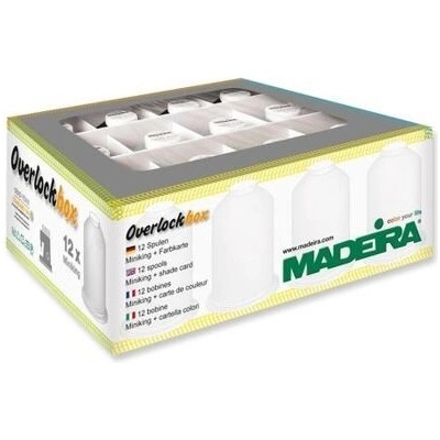 Sada nití OVERLOCK BOX 3+1 – Madeira varianta Black & White
