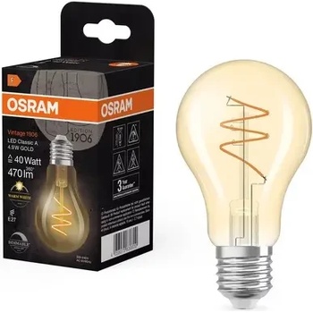 Image 1 of OSRAM Led ЛАМПА vintage 1906 cla60 dim gold 40 4.9w/927 e27 ledvance (ledvance 4058075836600)