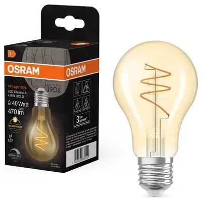 OSRAM Led ЛАМПА vintage 1906 cla60 dim gold 40 4.9w/927 e27 ledvance (ledvance 4058075836600)