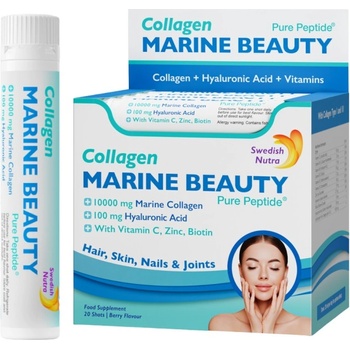 Image 1 of Swedish Nutra Collagen Marine Beauty | added Vitamin C, Zinc, Biotin and Hyaluronic Acid [20 x 25 мл]