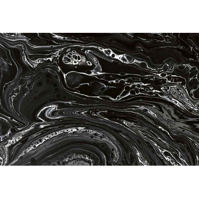 DIMEX ART Флизелинов фототапет абстрактна черна мраморна текстура 375 x 250 см