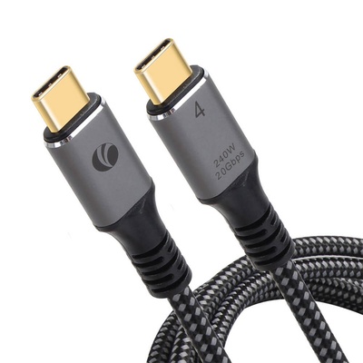 VCOM USB 4.0 Cable - USB-C към USB-C кабел стандарт USB 4.0 (200 см) (черен)