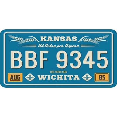 Ceduľa USA značky - Kansas