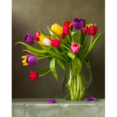 Malování podle čísel Tulipány ve váze