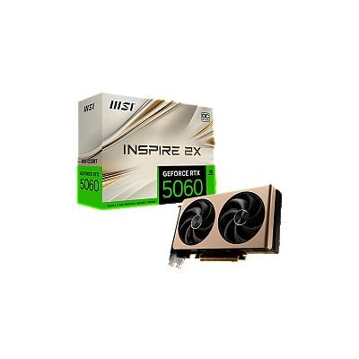 Video Card NVIDIA GeForce RTX 5060 8G INSPIRE 2X OC, 8GB GDDR7, 128-bit, 2535 MHz Boost, 3840 CUDA Cores, PCIe 5.0 (x8), 3x DP 2.1b, HDMI 2.1b, RAY TRACING, Dual Fan, 145W TDP, 8-pin PCIe Power, G-SYNC, 2-Slot, 3Y (RTX_5060_8G_INSPIRE_2X_OC)
