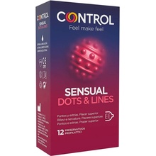 Control vroubkovaný tečkovaný kondom 12 ks